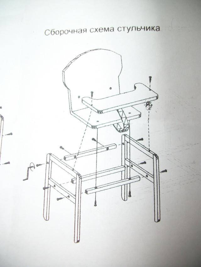 Инструкция по сборке стульчика для кормления